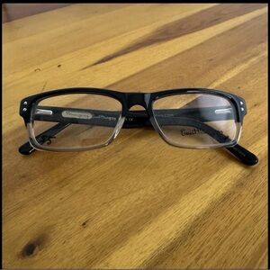 Ernest Hemingway H4613 black clear 2 tone glasses 50 17 140